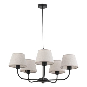 Люстра TK Lighting CHICAGO 5, Brown, Коричневий, Чорний, Сіро-коричневий