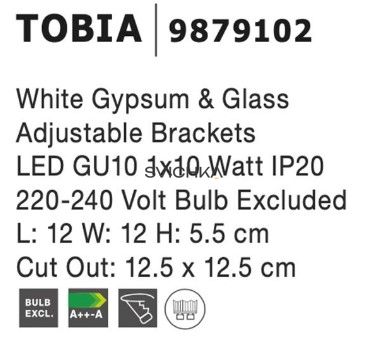 Врізний точковий світильник Nova Luce TOBIA 3 White