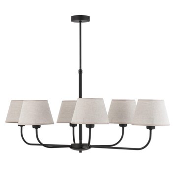 Люстра TK Lighting CHICAGO 6, Brown, Коричневий, Чорний, Сіро-коричневий