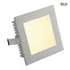 FLAT FRAME BASIC recessed light, square, silver-grey, G4, max. 20W, сірий, Сірий, Сріблястий, Сріблястий