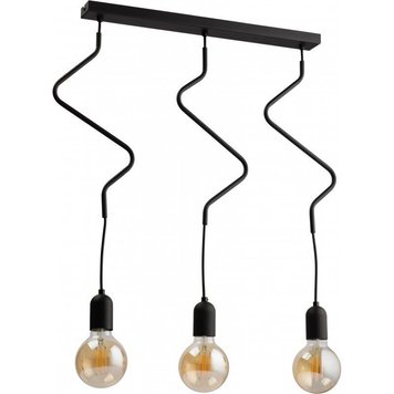 ЛЮСТРА TK Lighting Zigzag 2440 - 2440, Чорний, Без плафону