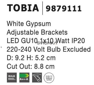 Врізний точковий світильник Nova Luce TOBIA 52 White