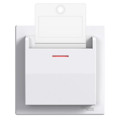 Вимикач картковий механічний Schneider Electric Asfora, Білий, Білий