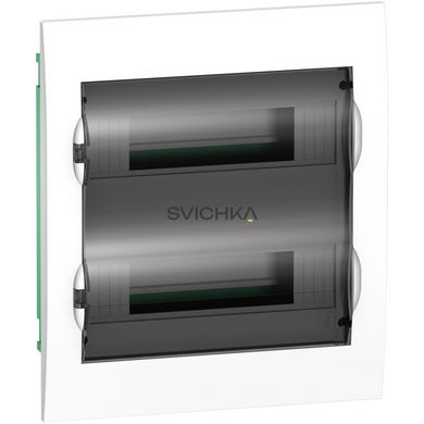 Щит пластиковый Schneider Electric Easy9 врезной с дымчатой дверцей 2 ряда/24 модуля
