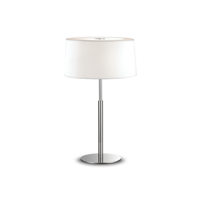 Настільна лампа Ideal Lux Hilton tl2, White, Білий, Білий, Хром, Білий