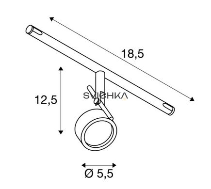 Світильник для тросової системи SLV SALUNA 139132, Хром, Хром, Хром