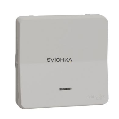 Механізм кнопкового вимикача з підсвічуванням IP55 Schneider Electric Mureva Styl,, Білий, Білий