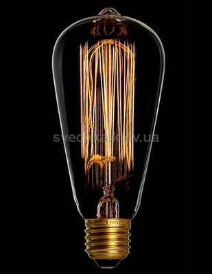 Лампа накаливания декоративная Edison E27 ST64