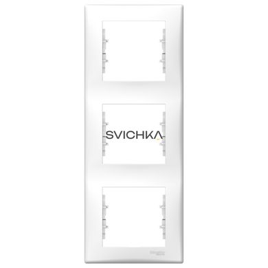 Рамка 3-постова вертикальна Schneider Electric Sedna, Білий, Білий