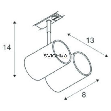 Світильник для шинної системи SLV 143432 BIMA II, Сріблястий, Сріблястий