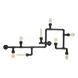 Настенно-потолочный светильник Ideal Lux PLUMBER PL8 Чёрный 136714