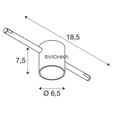 Світильник для тросової системи SLV COMET 139122, Хром, Хром, Прозорий