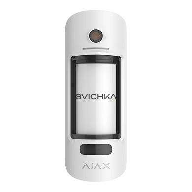Бездротовий датчик руху з підтримкою фотофіксації Ajax MotionCam Outdoor білий, Білий