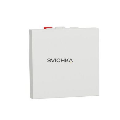 Вимикач Schneider Electric Unica New 1-клавішний кнопковий, схема 1, 10А, 2 модулі, Білий, Білий