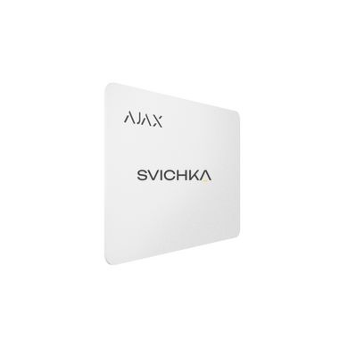 Безконтактна карта управління охороною Ajax Pass біла (10шт), Білий