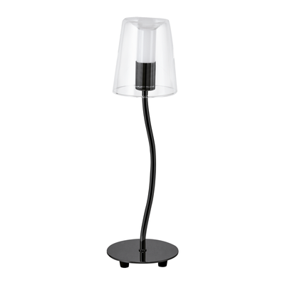 Настільна лампа Eglo Noventa 95008, Нікель чорний, Білий, Прозорий