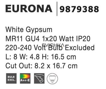 Підсвітка Nova luce Eurona GU4 White