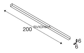 Накладний стельовий світильник SLV Q-LINE CL, 4000K, 2м, білий