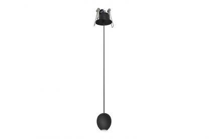 Підвісний світильник AZzardo Ovum 1 AZ3096 pendant downlight, Чорний, Чорний