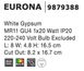 Підсвітка Nova luce Eurona GU4 White