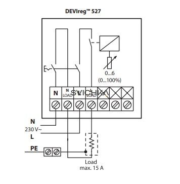 Терморегулятор з датчиком температури повітря Devireg™ 527, Білий, Білий