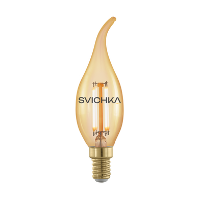 Лампа Eglo филаментная диммируемая золотая LM LED E14 CF35 1700K 11699