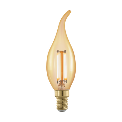 Лампа Eglo філаментна золота, що диммується, LM LED E14 CF35 1700K 11699
