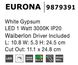 Подсветка Nova luce Eurona 1 3000K White