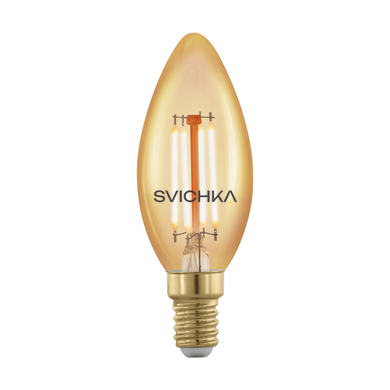 Лампа Eglo філаментна золота, що диммується, LM LED E14 1700K 11698