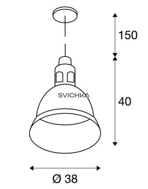 Підвісний світильник SLV PARA 165356, Чорний, Чорний