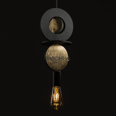 Підвісний світильник Nowodvorski Drops Wood E, Black/Gold, Золото;Черный, Золотий, Чорний