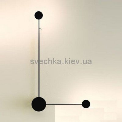 Настінний світильник Vibia Pin 1694-04-10, Чорний, Чорний