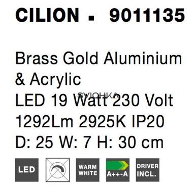 Бра Nova luce CILION Brass