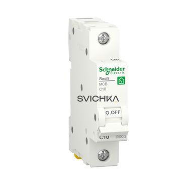 Автоматичний вимикач RESI9 Schneider Electric 10 А, 1P, крива С, 6кА