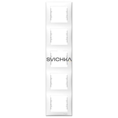 Рамка 5-постова вертикальна Schneider Electric Sedna, Білий, Білий