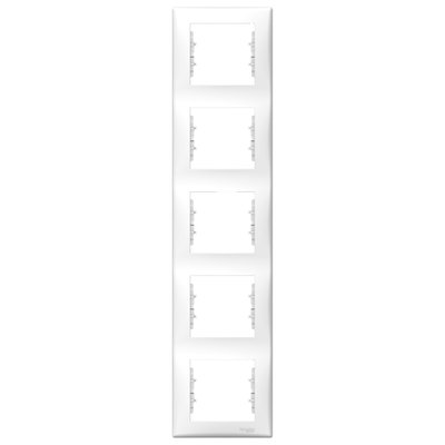 Рамка 5-постова вертикальна Schneider Electric Sedna, Білий, Білий