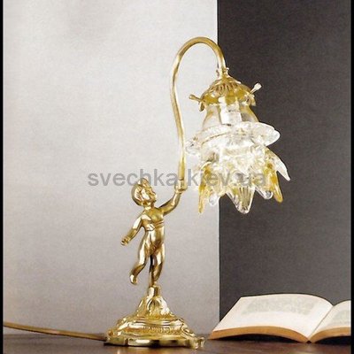 Настільна лампа Nervilamp 2080/1L AMBER, Золотий, Золото